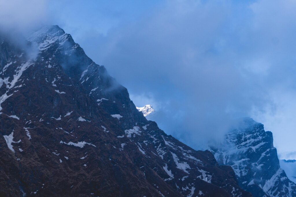 Mountain in Nepal, Annapurna Base Camp, Machapuchare Mountain, Annapurna Trekking, Travel in Nepal Stock Free