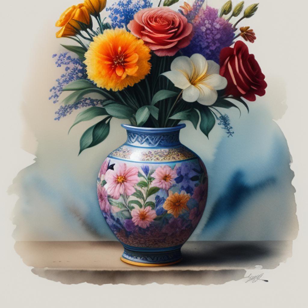 A vase full of by @ai_generated