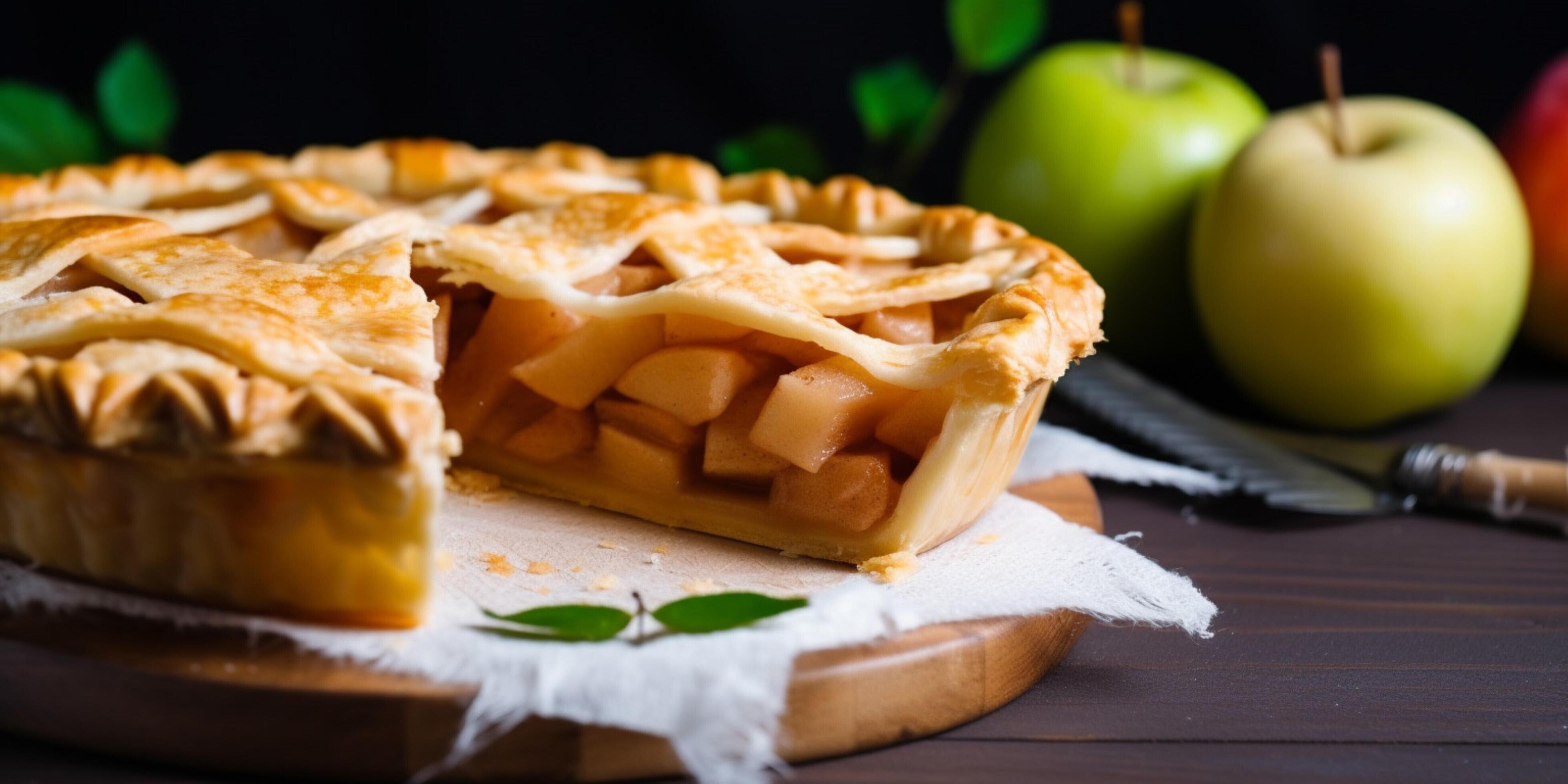 Delicious apple pie food Stock Free