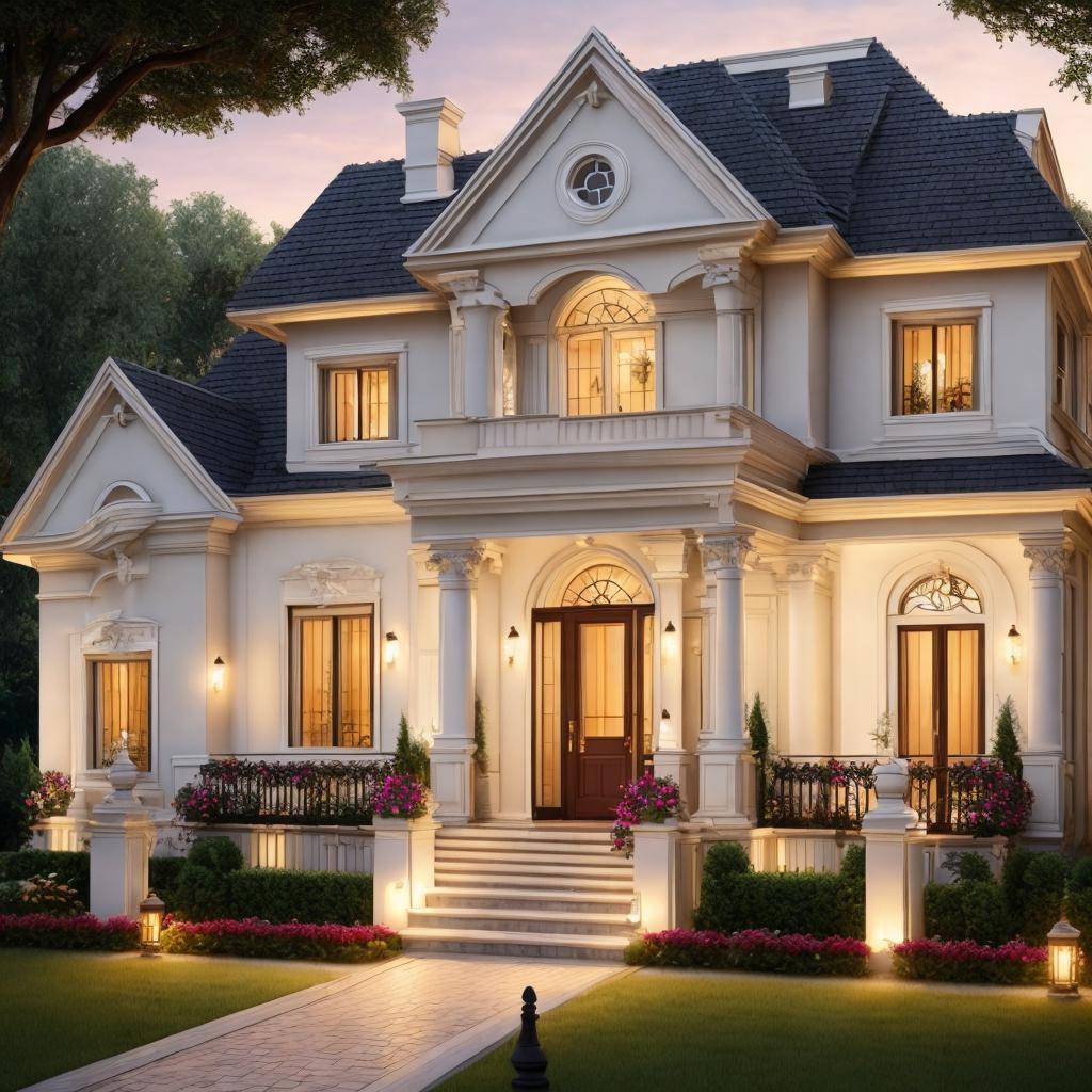 Charming house front, elegant by @ai_generated