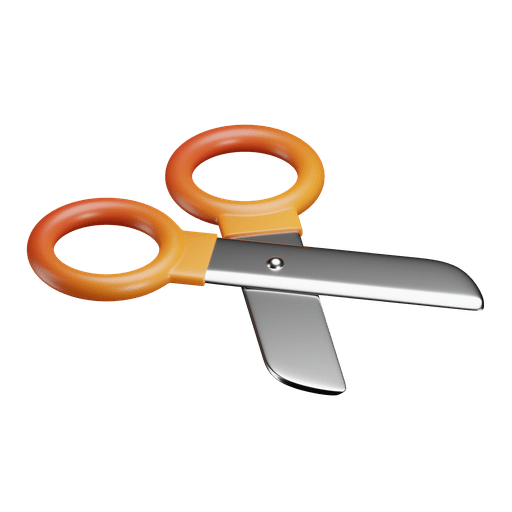 Scissor, scissors, cut 3D illustration