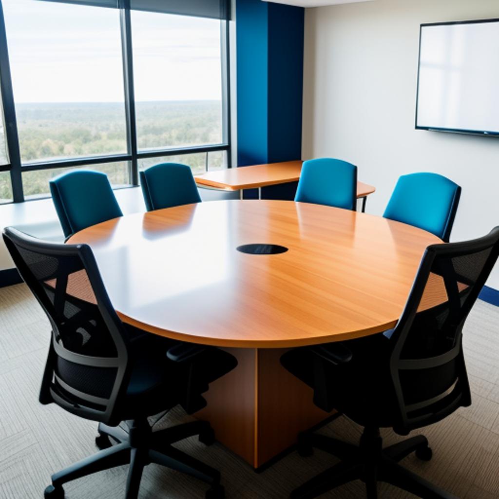 Conference room table by by @ai_generated