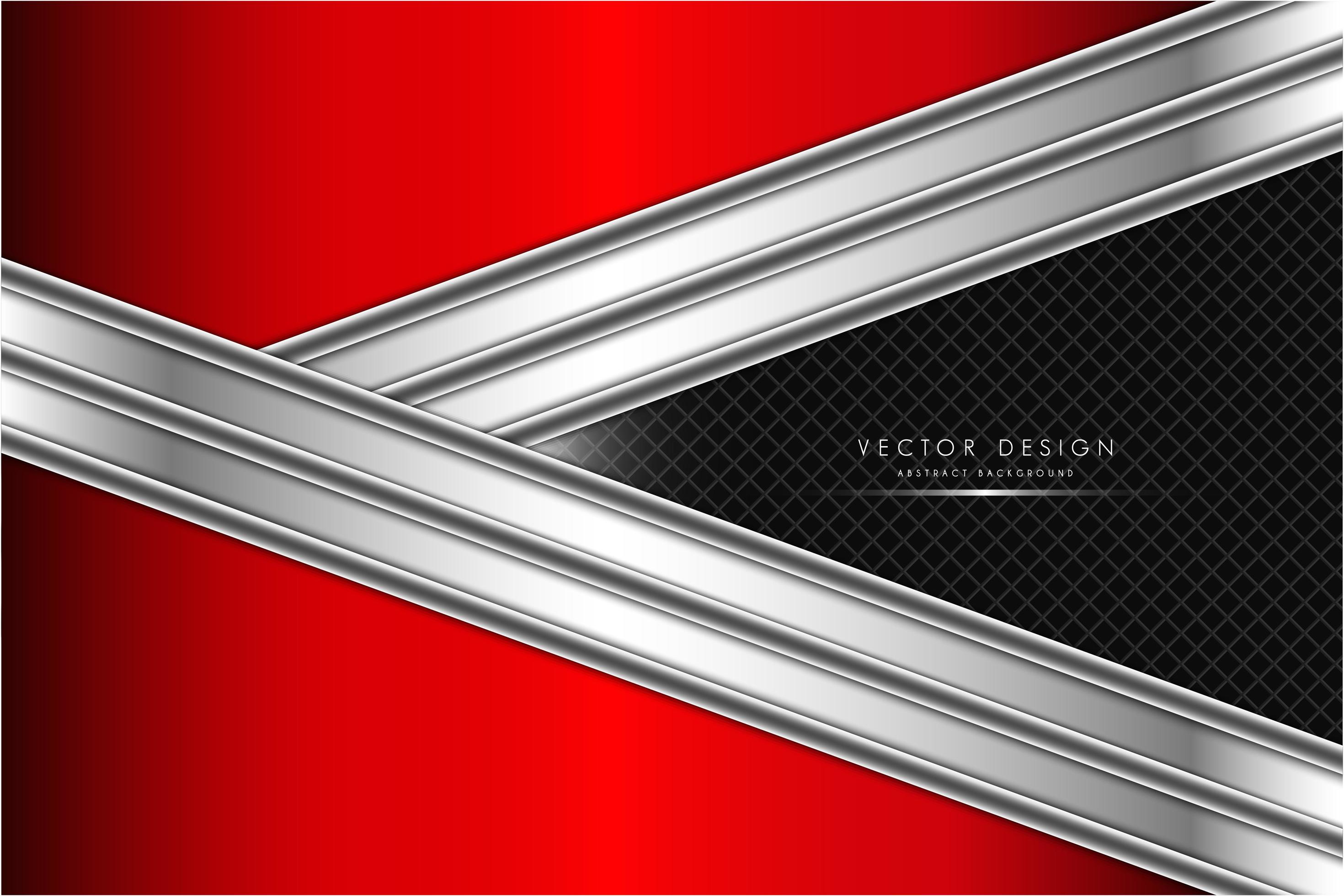 Red and silver metallic arrow shape background Stock Free