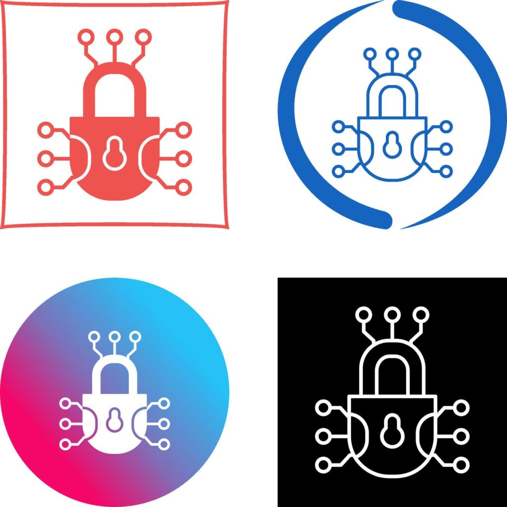 Cyber Defense Icon Design Stock Free