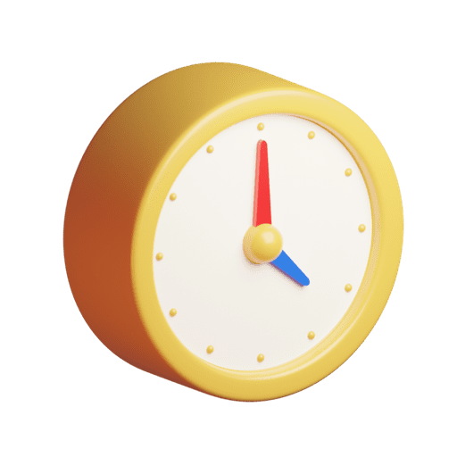 Clock, time, watch 3D illustration