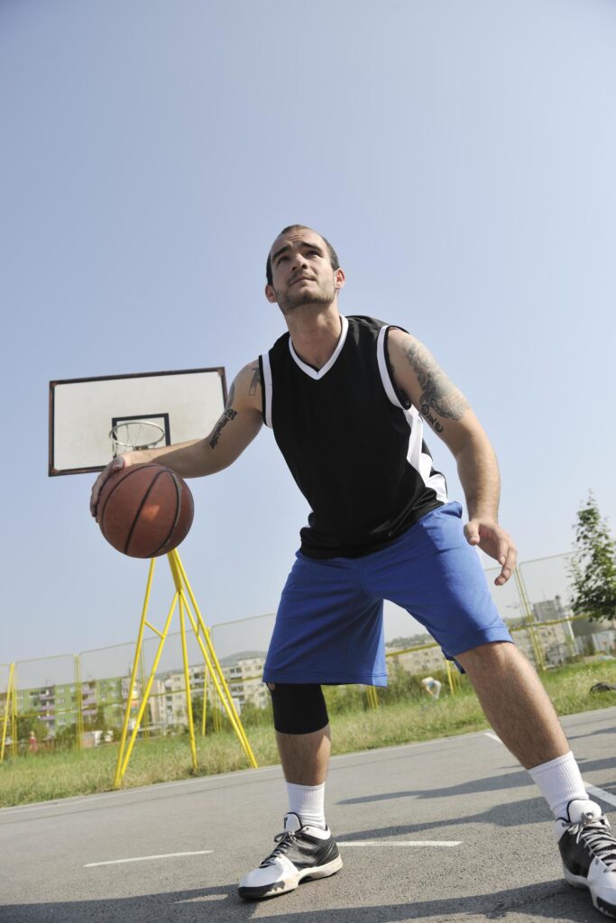 basketball player view Stock Free