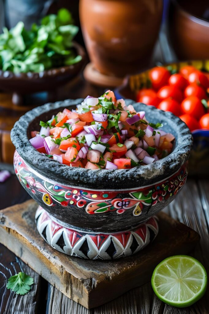 Fresh Fiesta A Colorful Mexican Recipe with Bold Flavors Free Photo