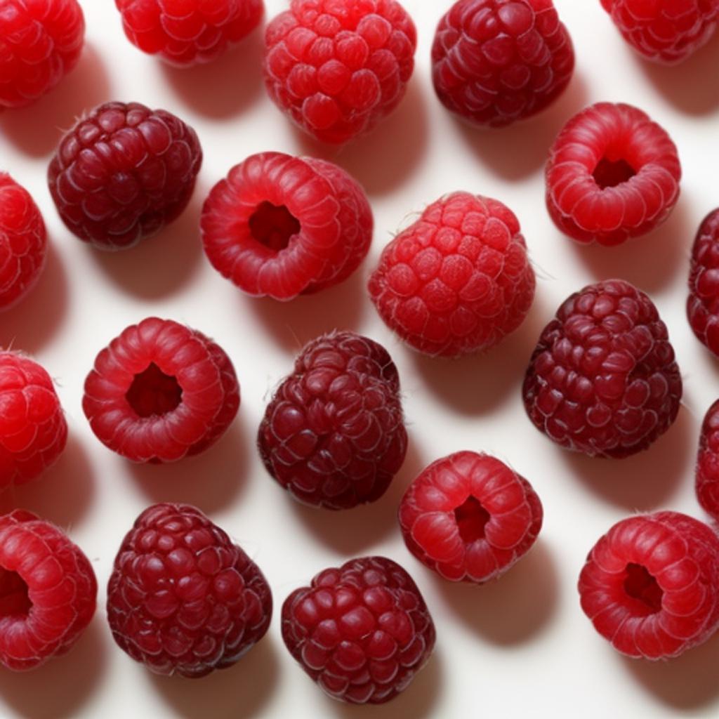 Raspberries, ginger on a by @ai_generated