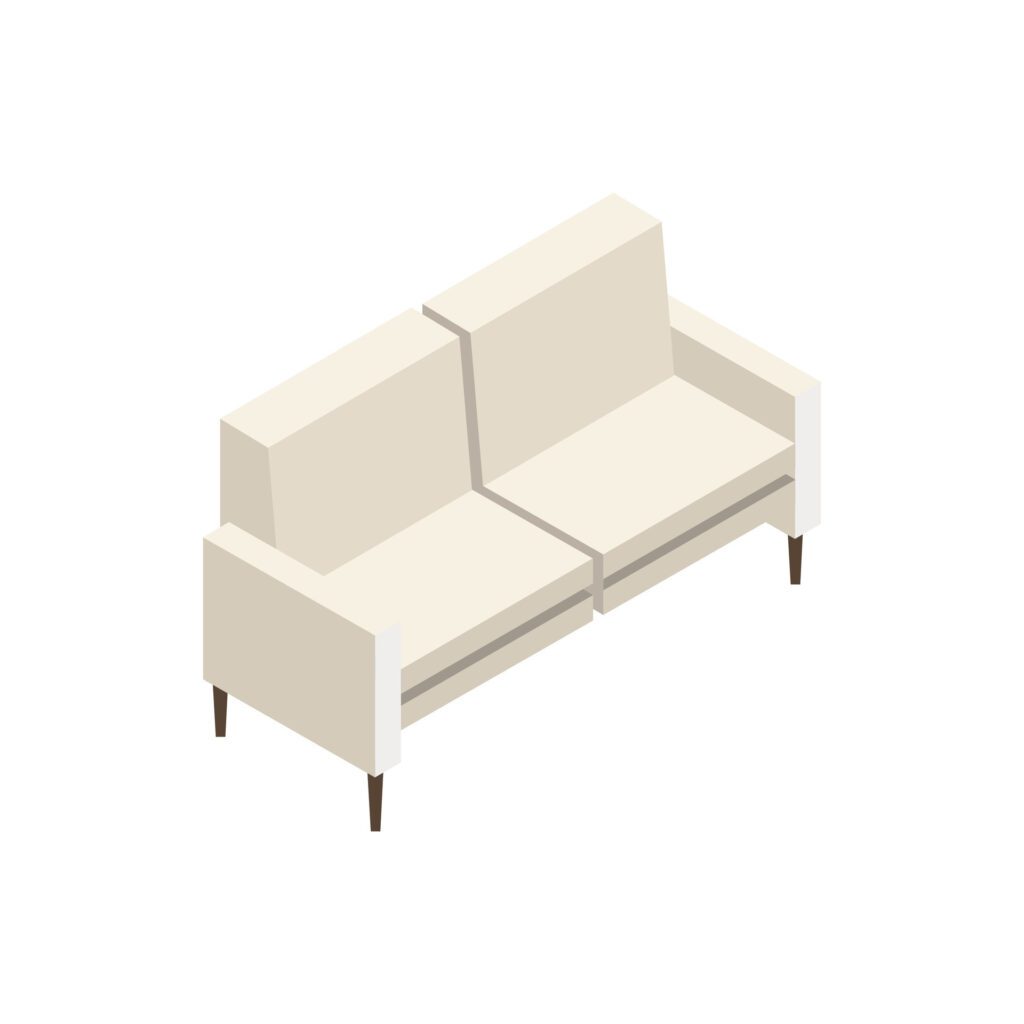 Sofa Icon On White Background Free Vector