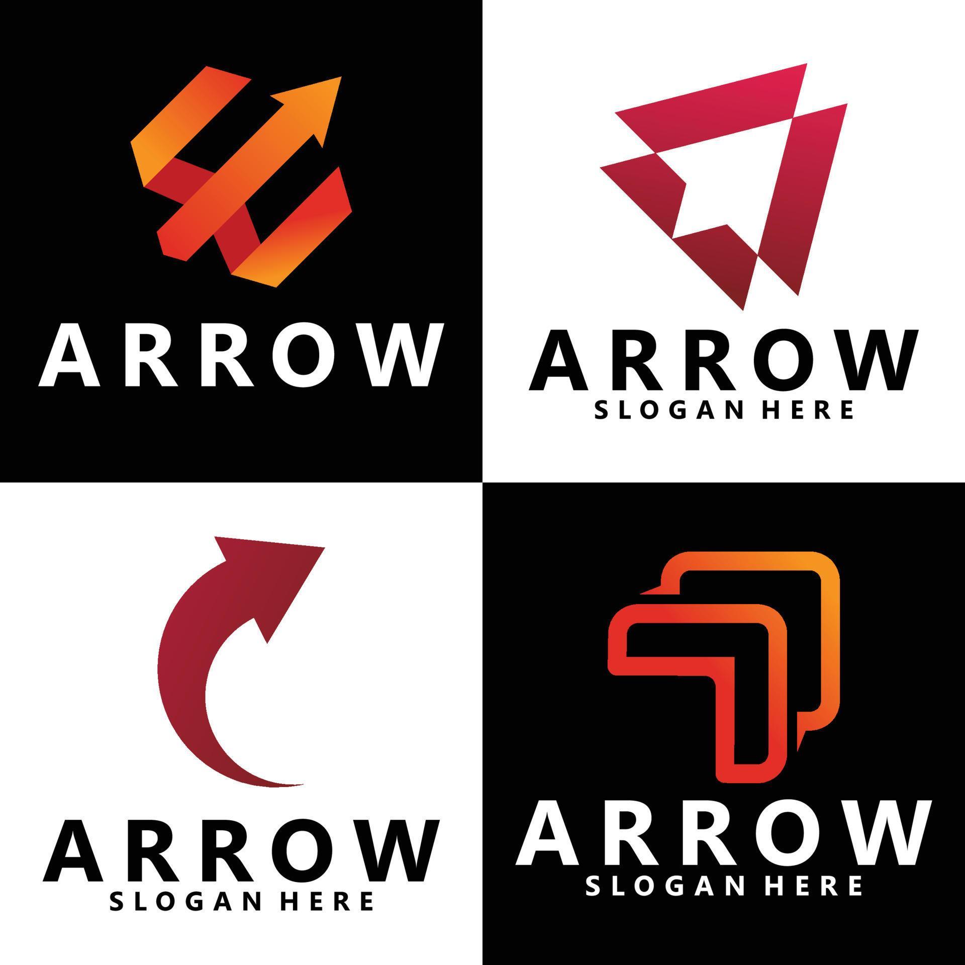 set of arrow logo vector design Stock Free and Free SVG