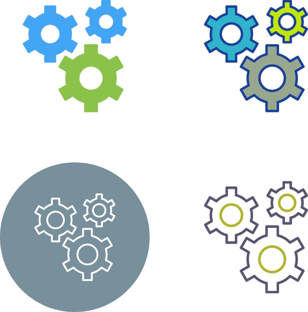 Gears Icon Design Stock Free