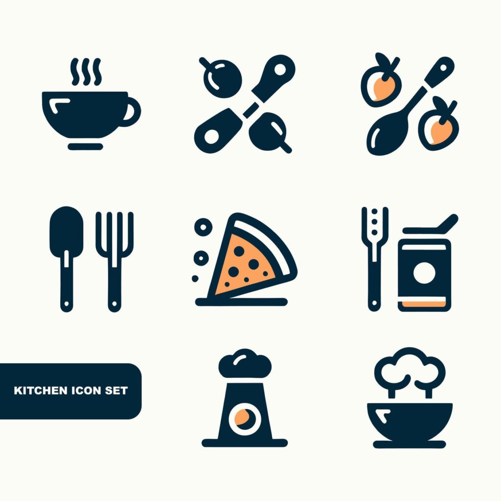 Kitchen Icon Set Stock Free