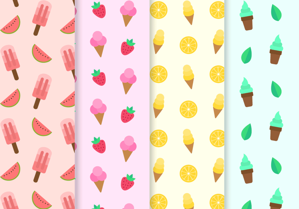 Free Seamless Ice Cream Pattern Vector Free Vector and Free SVG