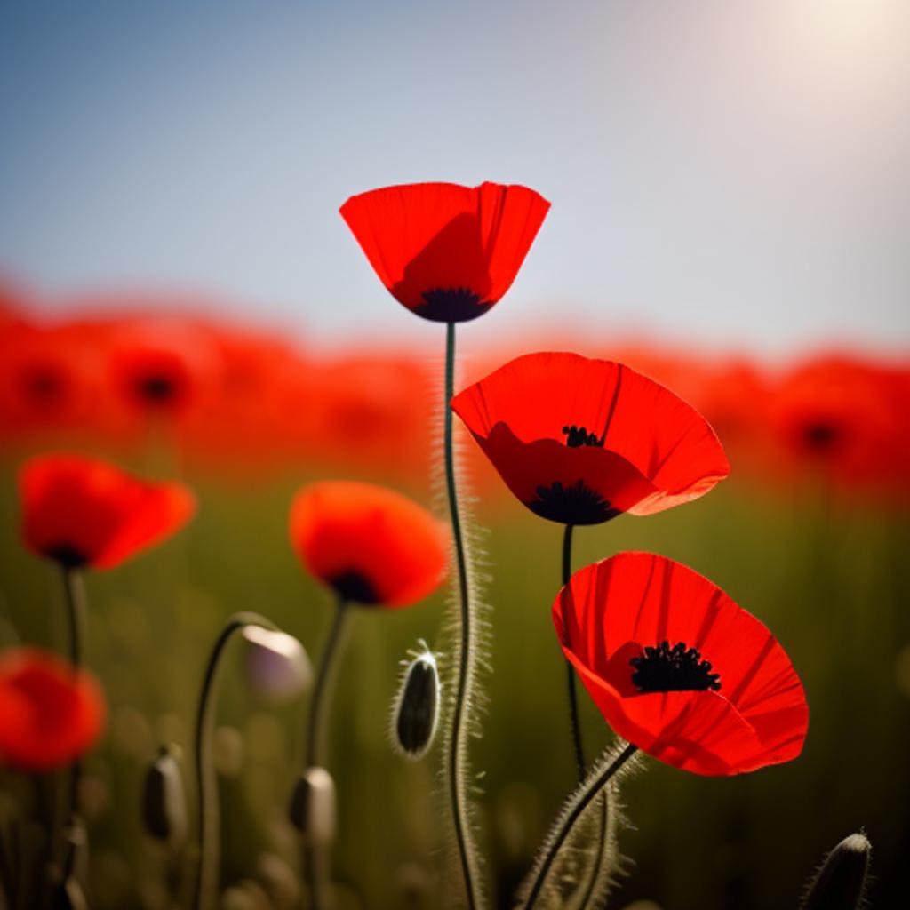 A feild of poppy by @ai_generated