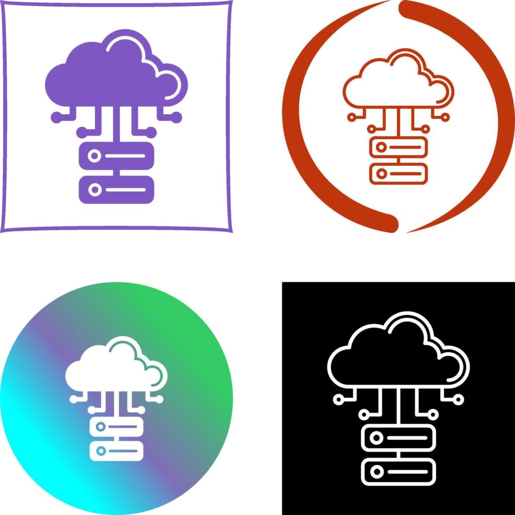 Cloud Database Icon Design Stock Free