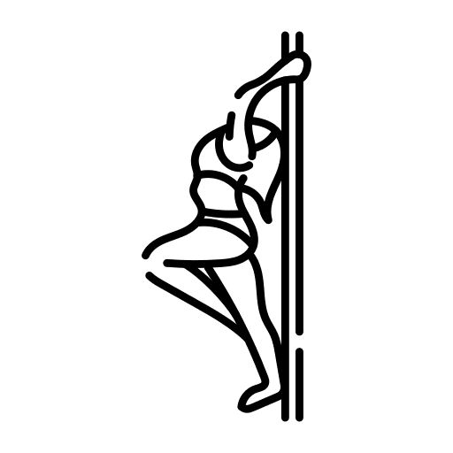 Pole, dancer icon