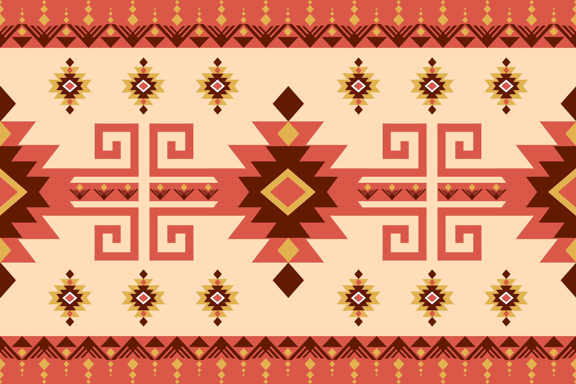 Navajo. Navajo design pattern Can be used in fabric design for clothing, textile, wrapping, background, wallpaper, carpet, embroidery, Aztec style Free Vector