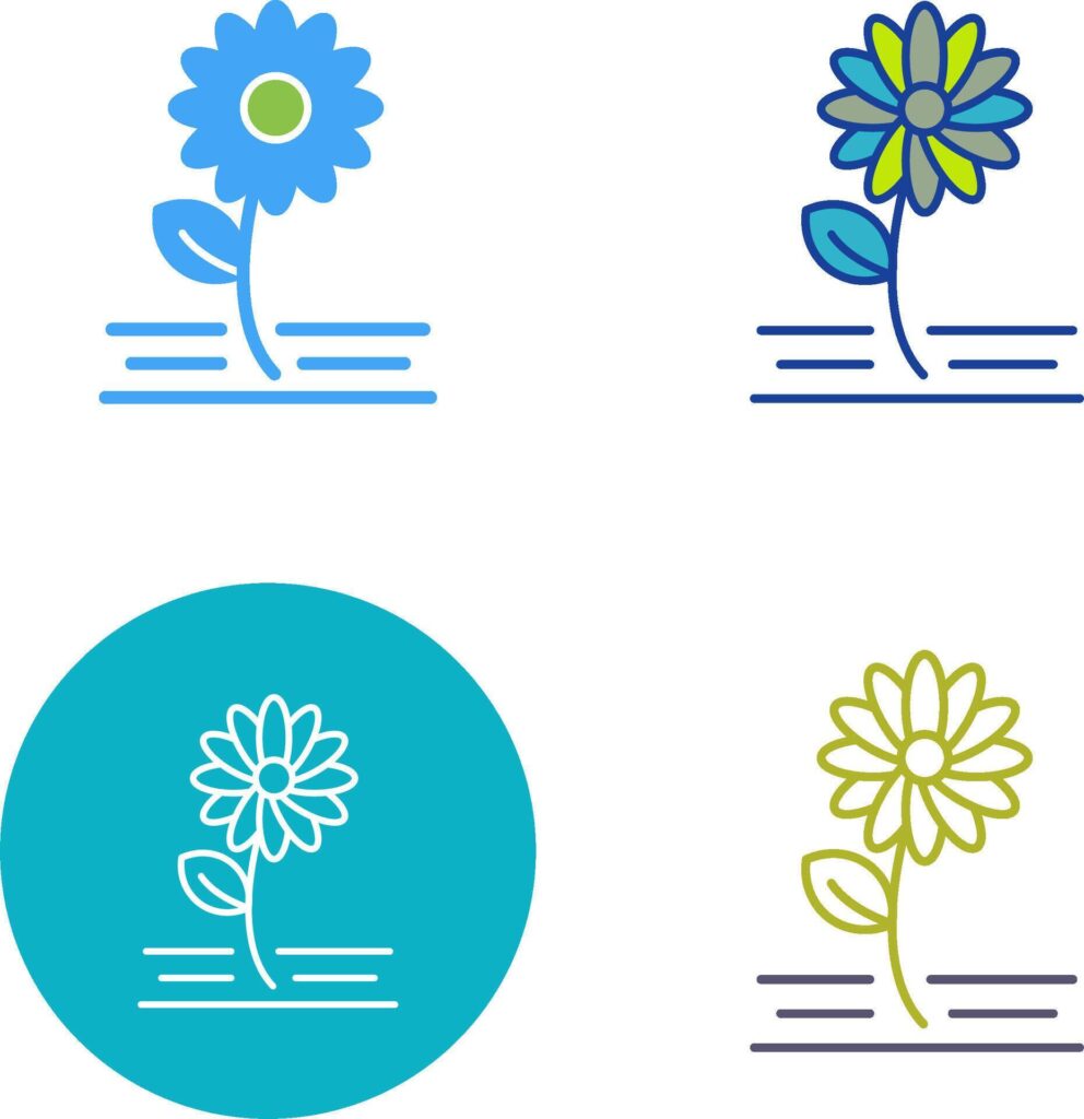 Flowers Icon Design Stock Free