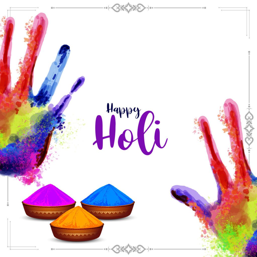 Beautiful Happy Holi indian festival celebration background design Free Vector