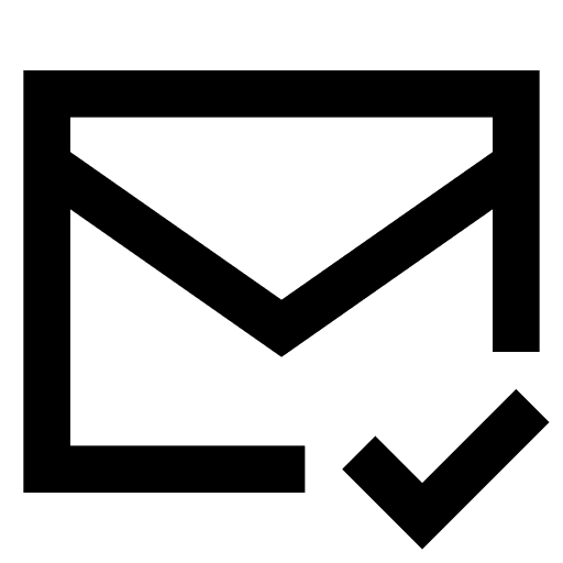 Mail, check icon