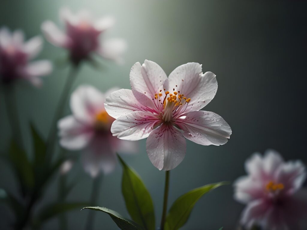 Lily flowers with beautiful blur background Stock Free