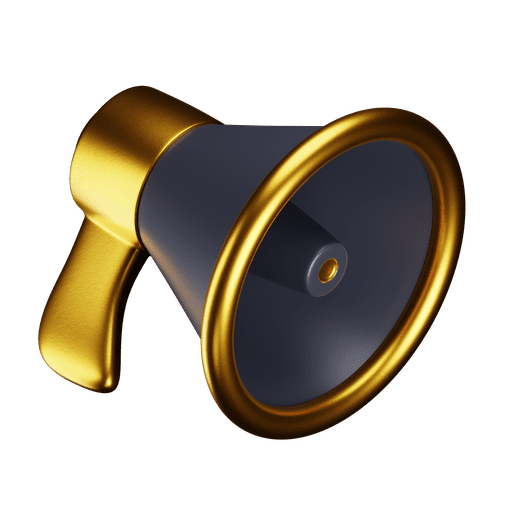 Megaphone, iso, premium 3D illustration