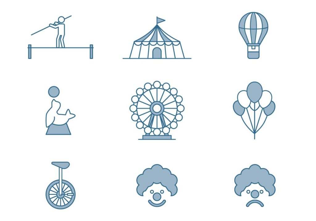 Circus Icons Stock Free and Free SVG