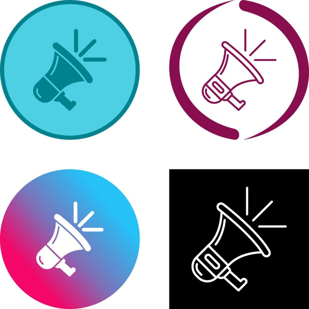 Megaphone Icon Design Stock Free