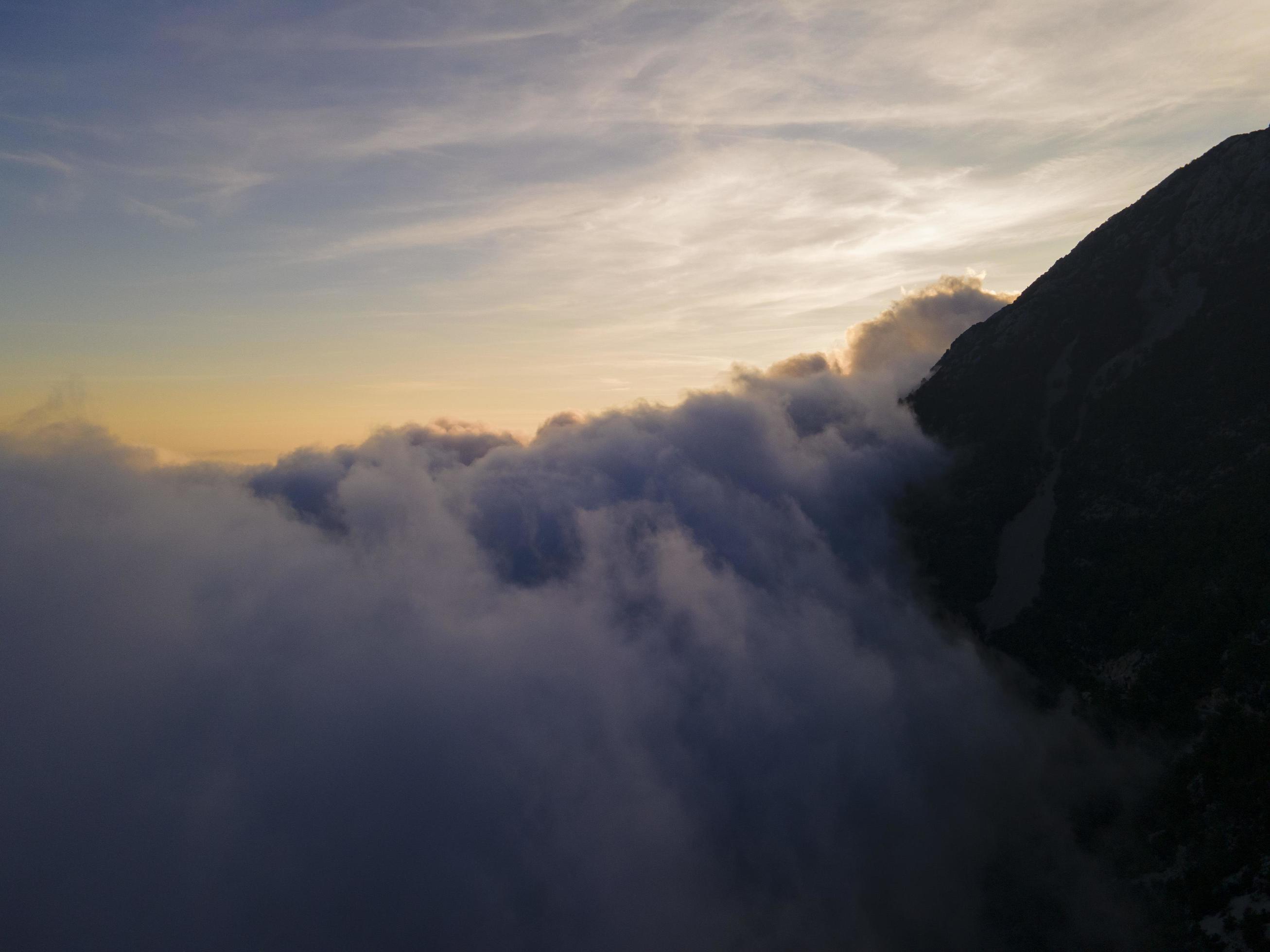 amazing view of cloud and road from aerial in nature Stock Free