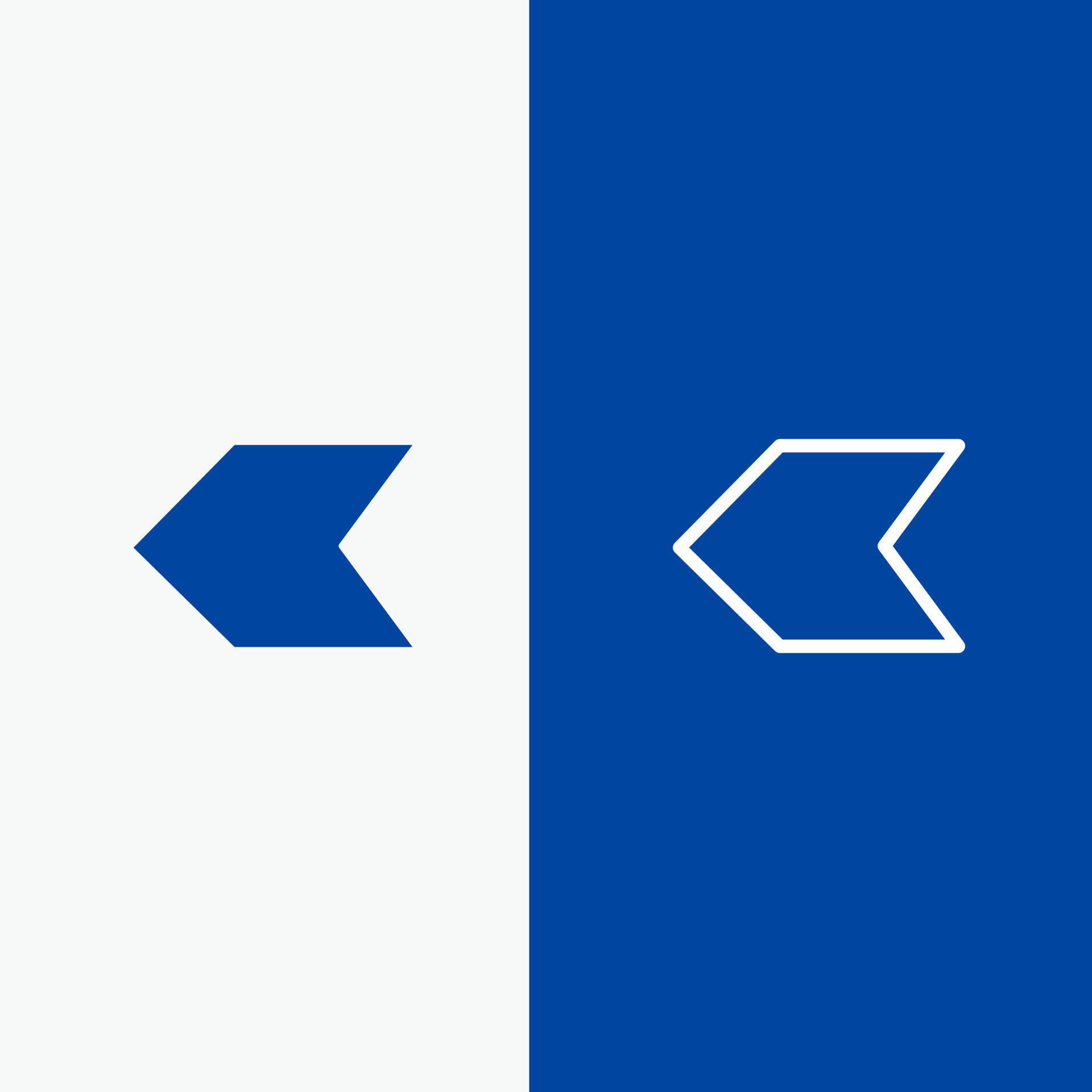 Arrow Pointer Left Line and Glyph Solid icon Blue banner Line and Glyph Solid icon Blue banner Stock Free