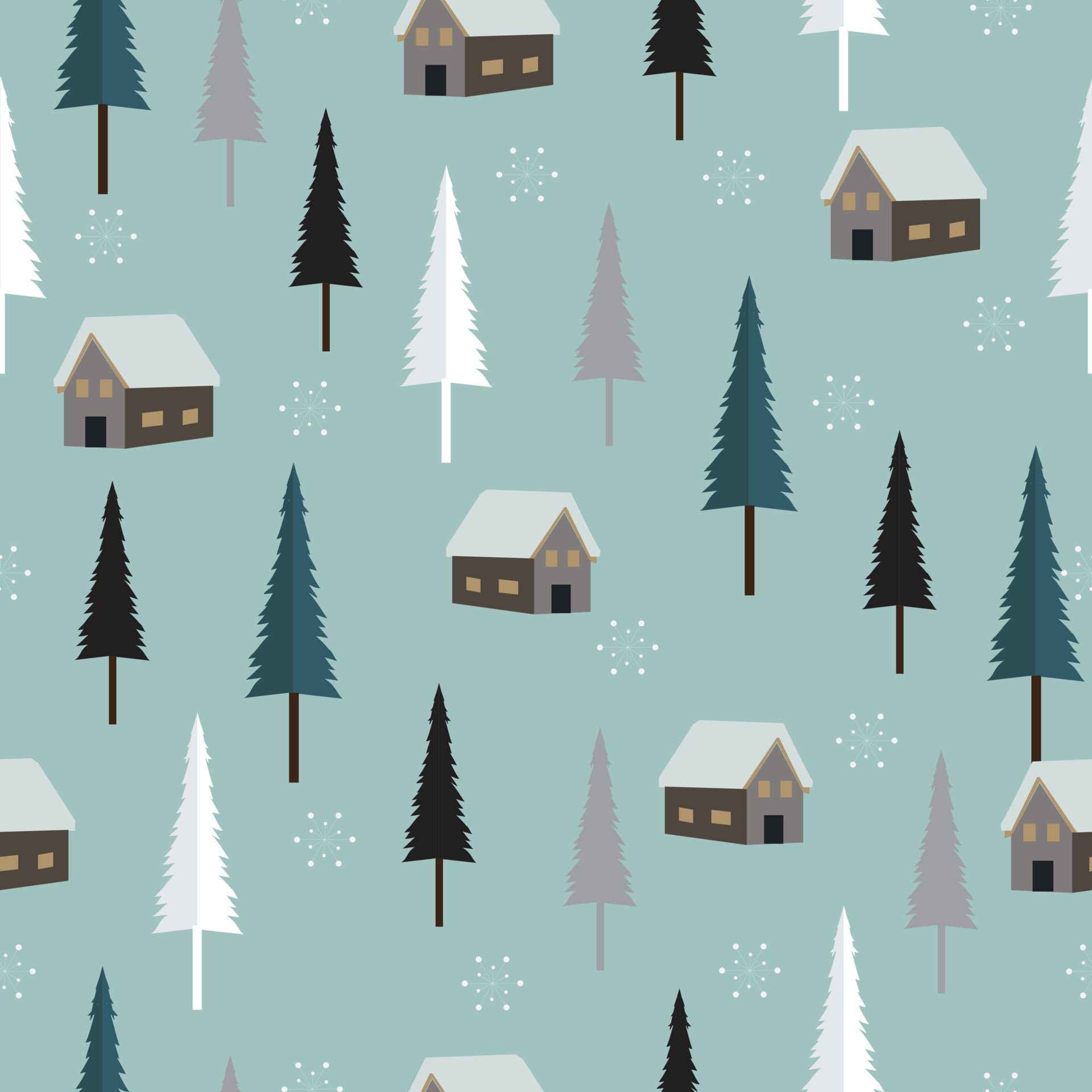 Seamless simple and elegant Christmas pattern background Free Vector