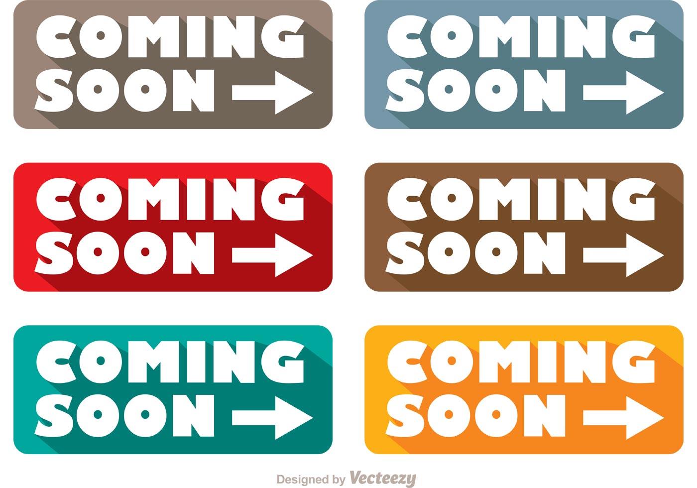 Simple Coming Soon Arrow Vectors Stock Free and Free SVG