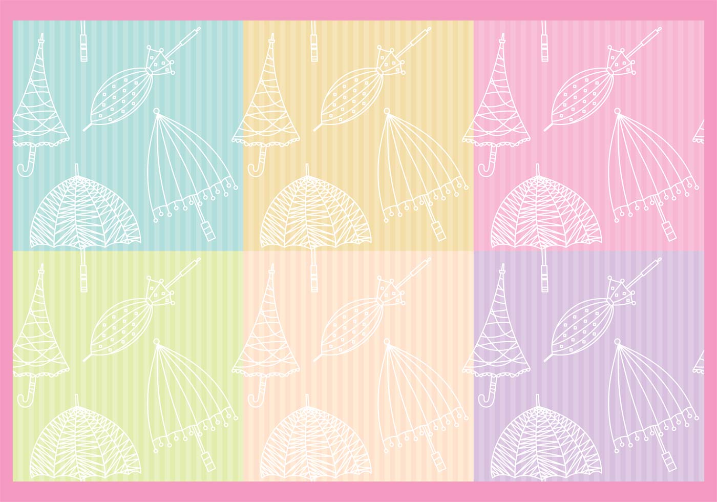 Umbrellas Patterns Free Vector and Free SVG