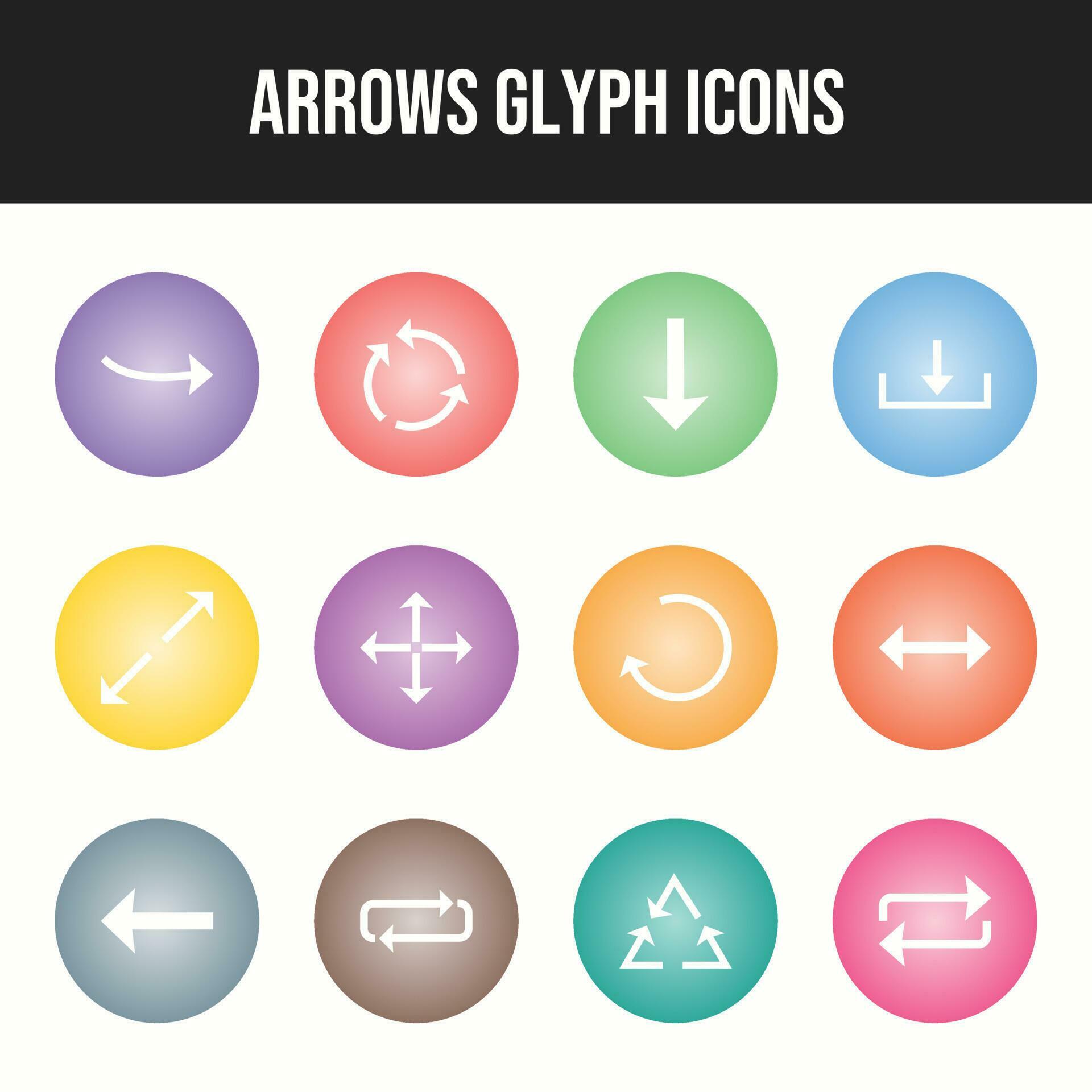 Beautiful Arrows vector icon set Stock Free and Free SVG