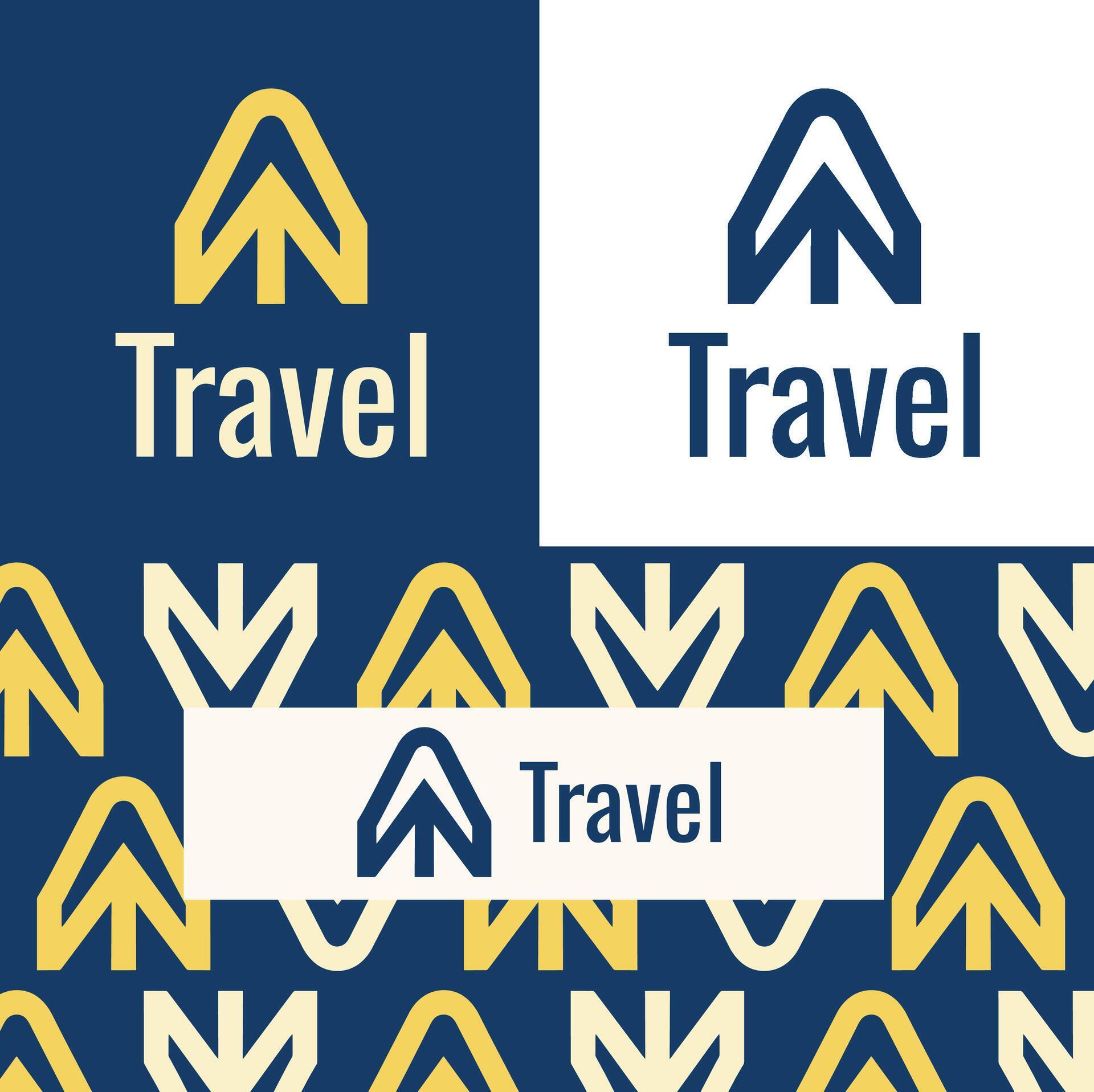 Abstract Blue Arrow Travel Agency Logo Stock Free