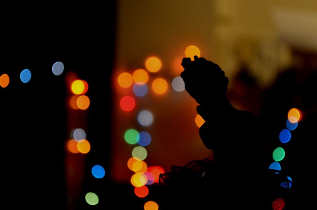 Bokeh Lights Angel Stock Free