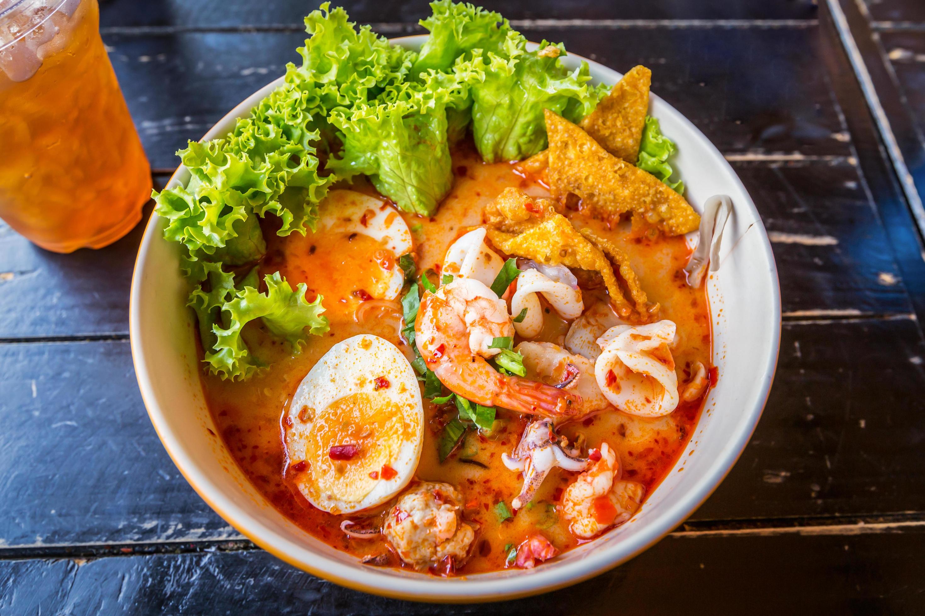 noodle tom yum and thai food with delicious Stock Free