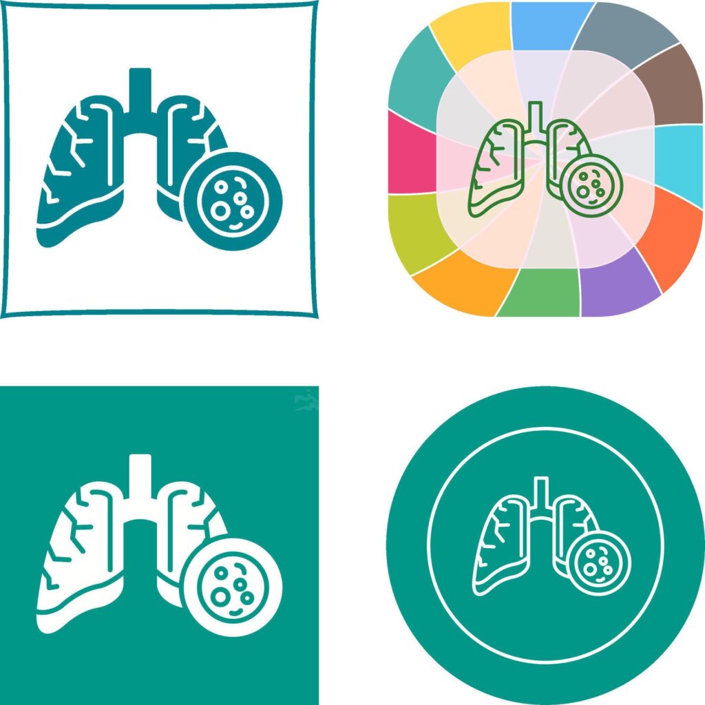 Lung Cancer Icon Design Stock Free