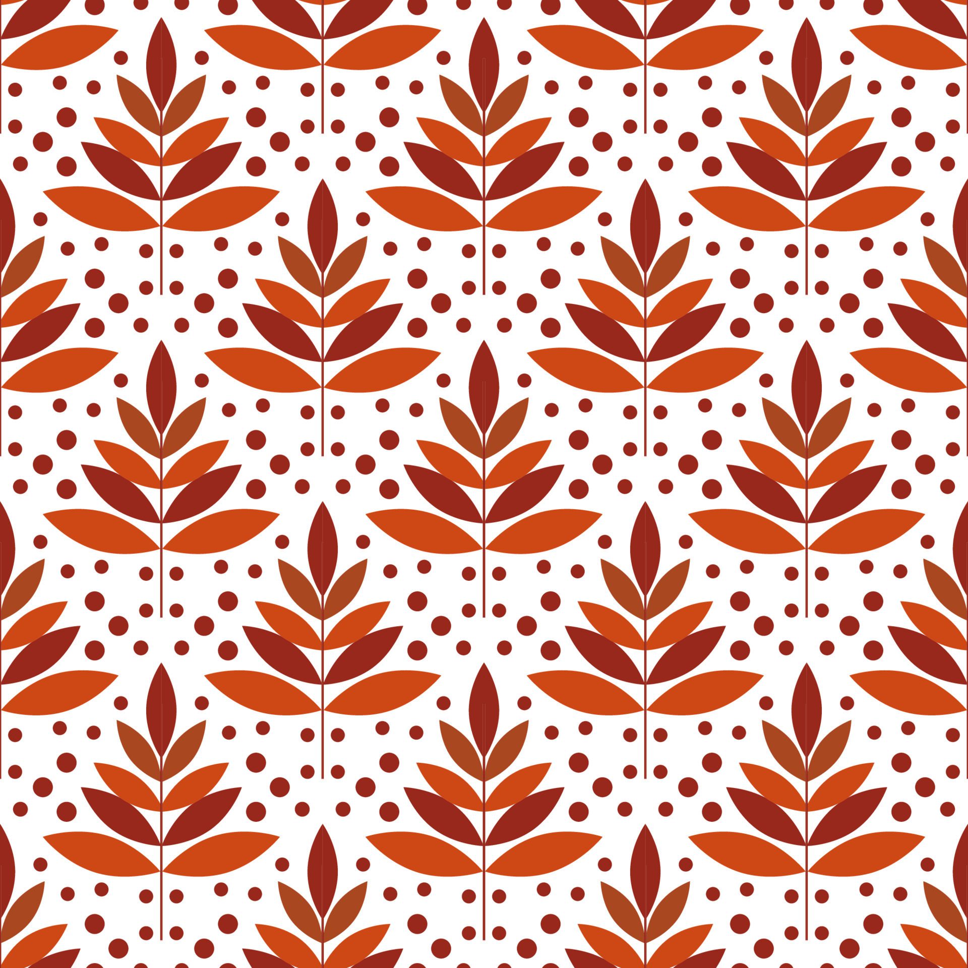 Seamless floral pattern with leaves Free Vector