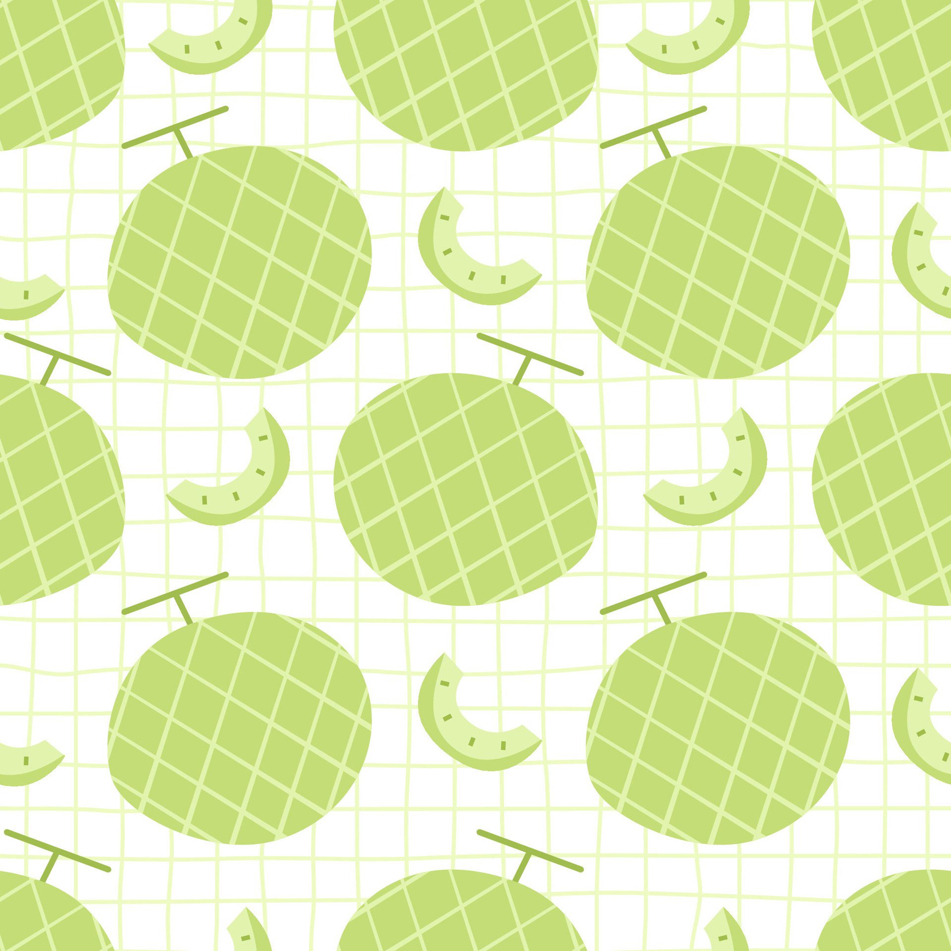 Seamless pattern with melon fruit Free Vector