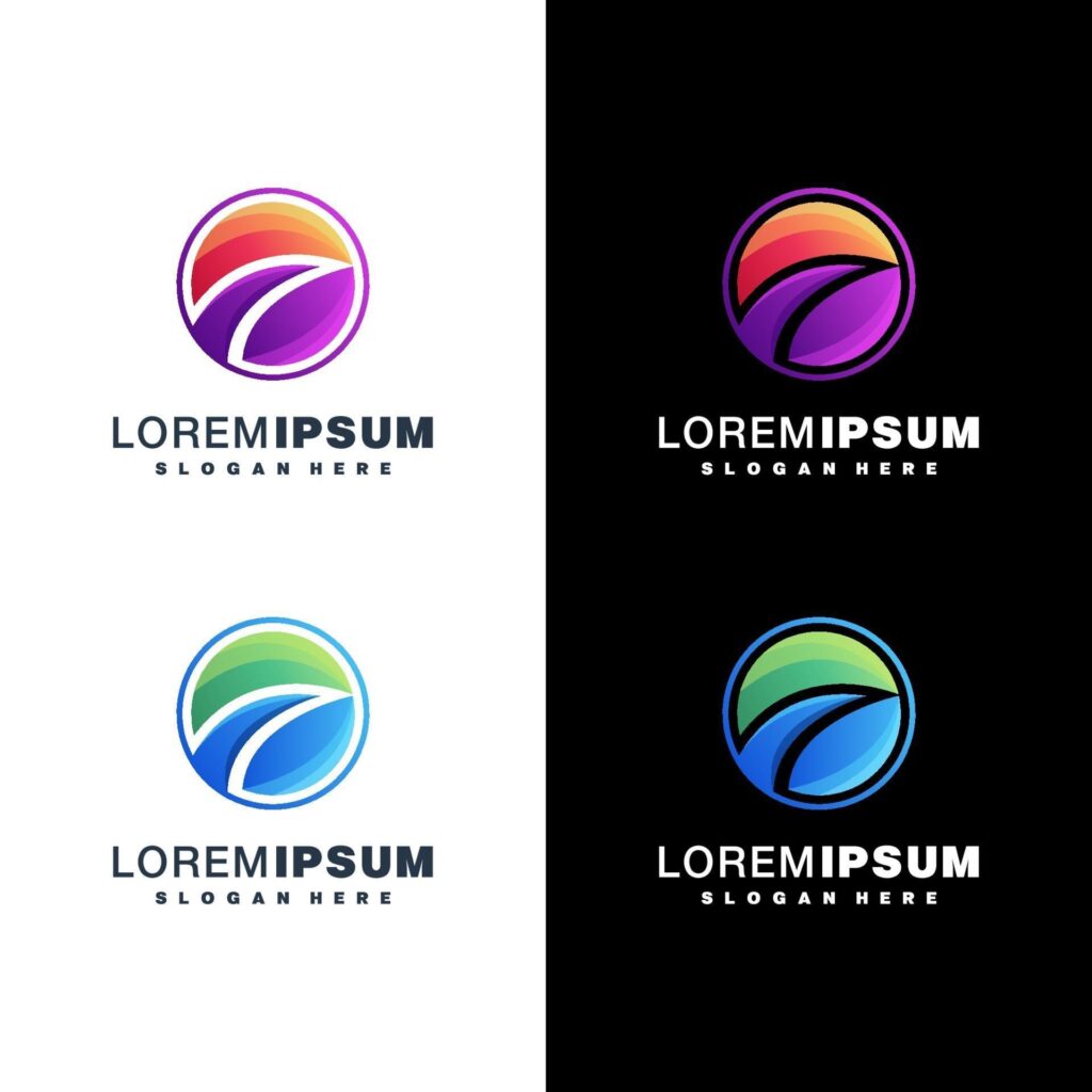 Colorful logo design set Stock Free