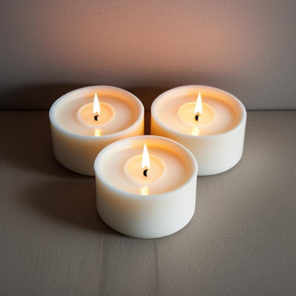 Tealight candles by @2xdgpsgq by @ai_generated