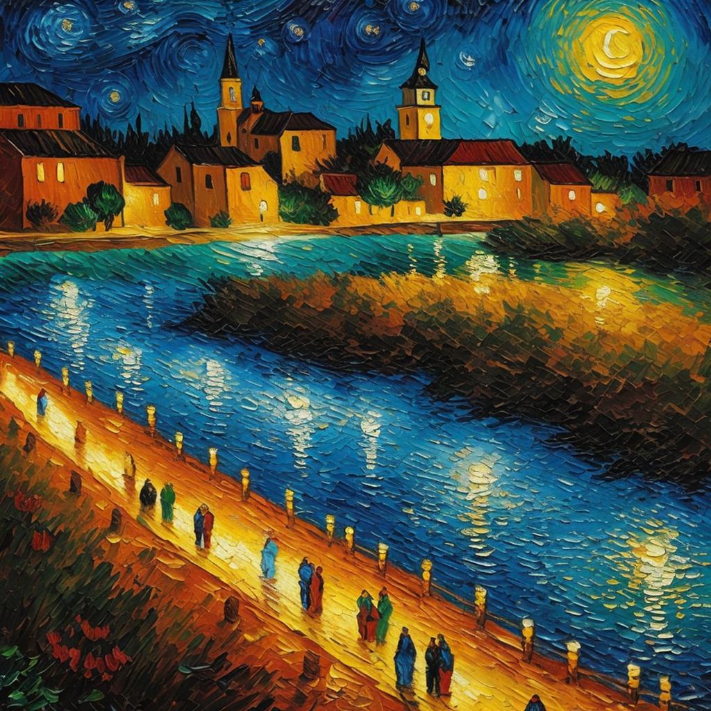 Velas coloridas acesas Impressionism,Oil by @ai_generated