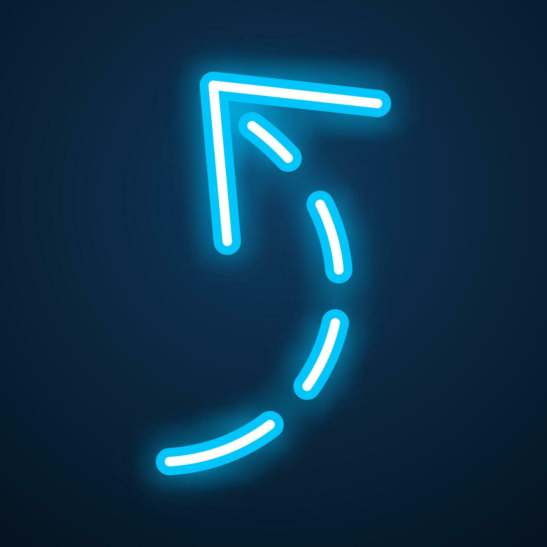 arrow sign neon effect vector Stock Free