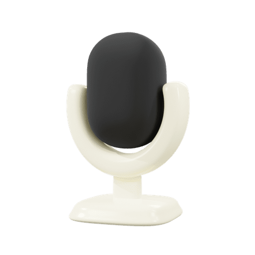 Microphone, record, voice 3D illustration