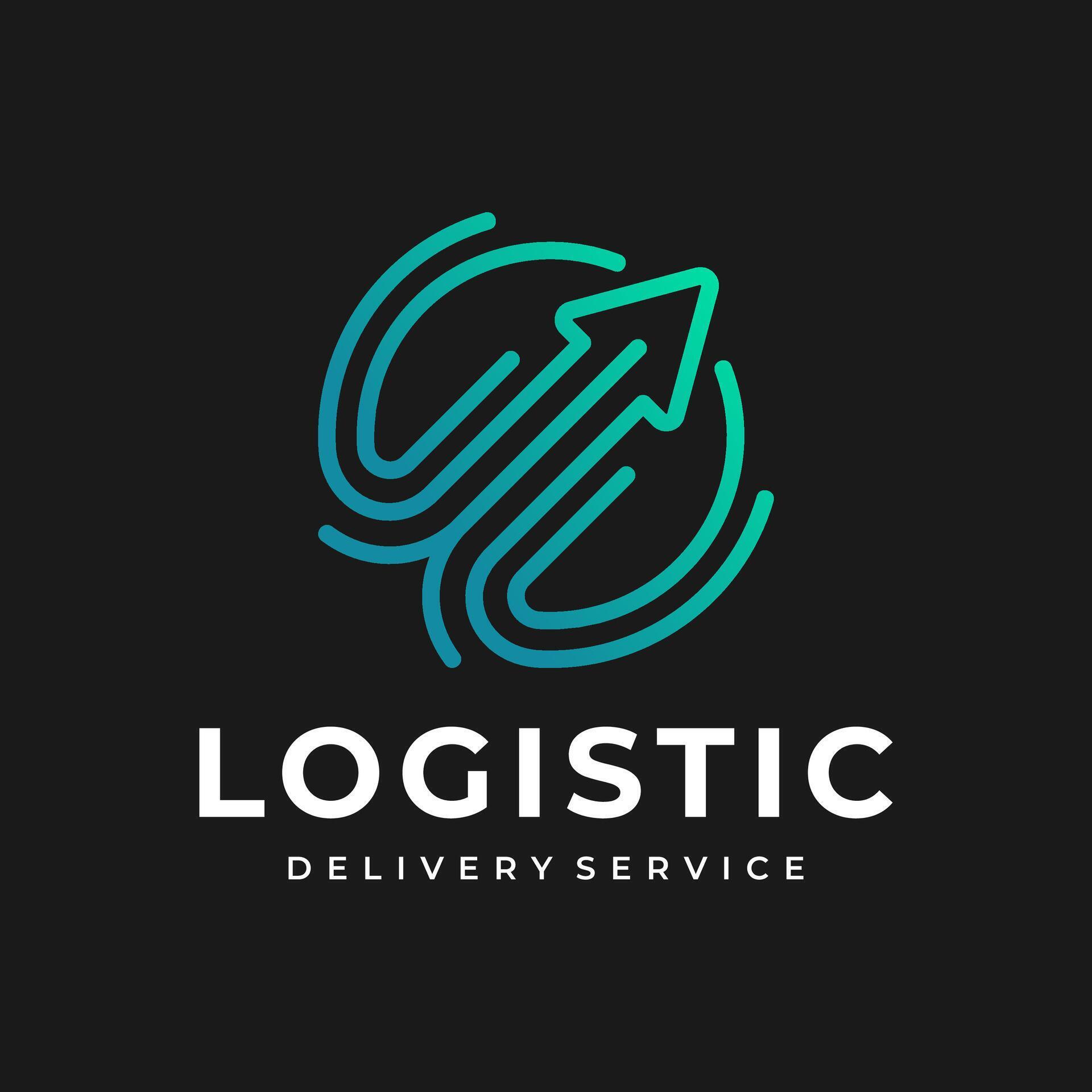 Logistic company vector logo. Delivery icon. Arrow icon. Arrow vector. Delivery service logo. Web, Digital, Speed, Marketing, Network icon. Stock Free