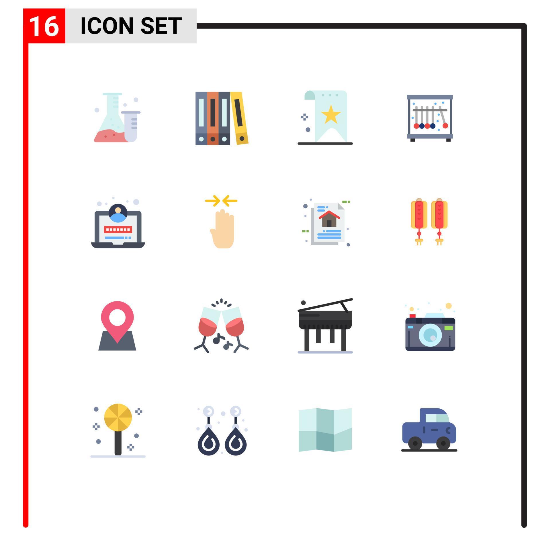 Set of 16 Modern UI Icons Symbols Signs for arrow web quality development pendulum Editable Pack of Creative Vector Design Elements Stock Free