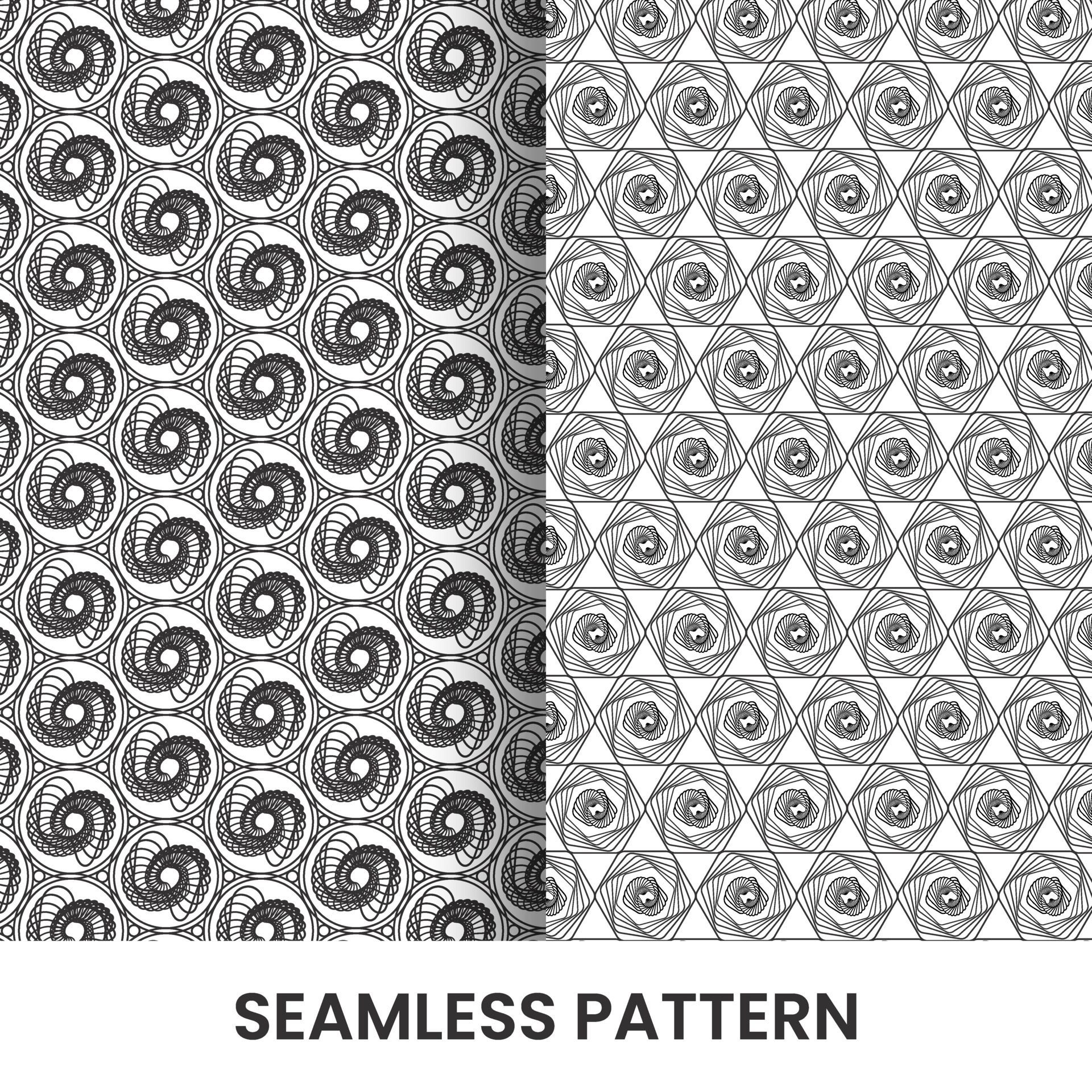 abstract seamless pattern design template with geometric line forming Free Vector