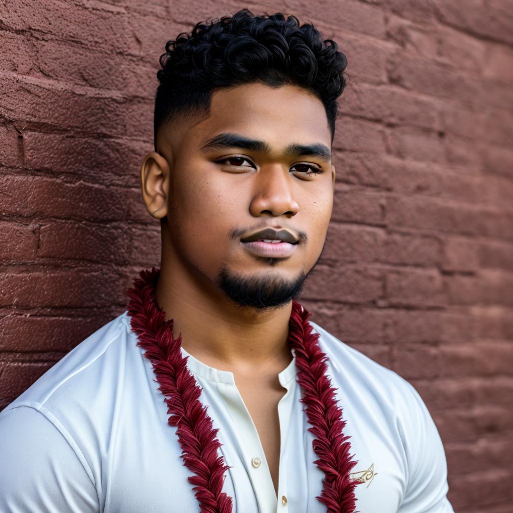 Young Samoan man by by @ai_generated