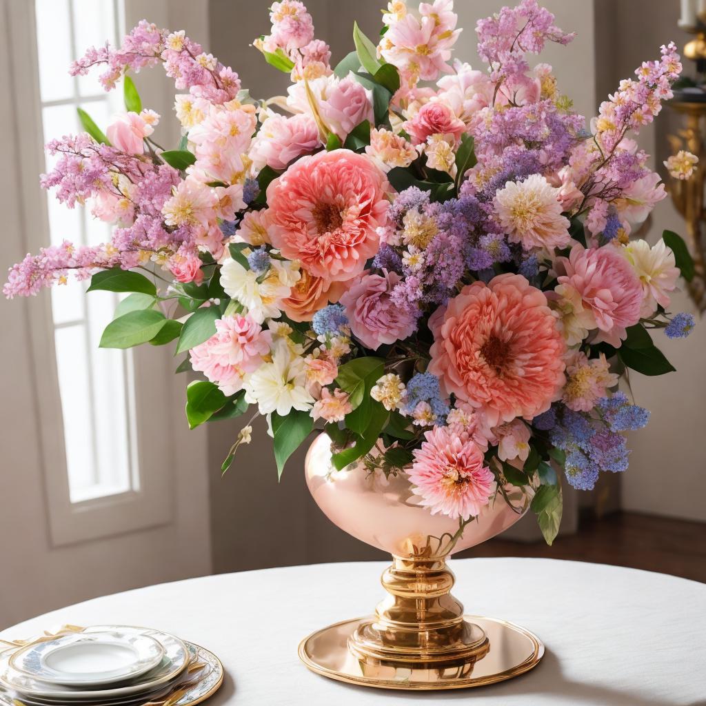 Vibrant spring floral arrangement, by @ai_generated